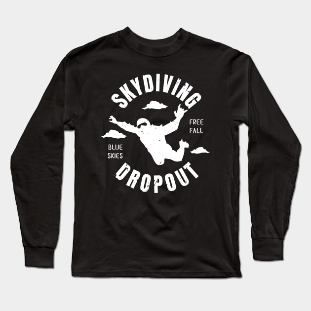 Skydiver Dropout Freefalling Skydiver Long Sleeve T-Shirt by atomguy